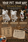 Custom 3D Printed Pet Sculpture- Hand Painted